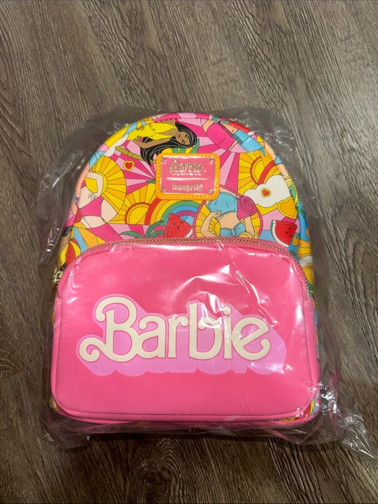 Barbie Handbags - Barbie Pink Retro Rainbow Graphic Mini Backpack